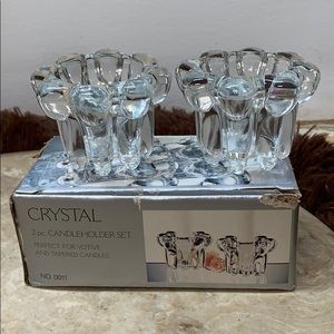 Vintage Alco Crystal Candle Holders